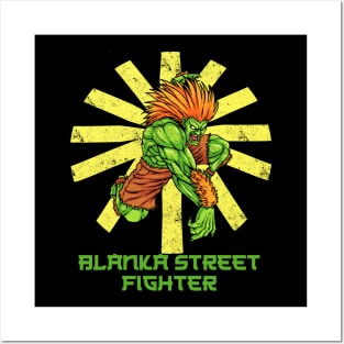 Blanka Street Fighter Retro Japanese Posters and Art